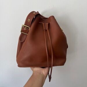Vintage Coach Drawstring Shoulder Bag - F5D 9952 - Brown Bucket Shoulder Bag